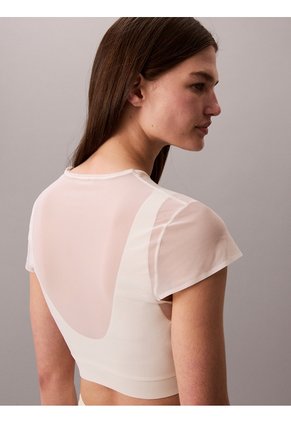 Camiseta Natural Deportiva De Corte Ajustado Calvin Klein