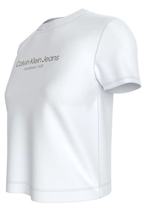 Camiseta Blanca Regular Con Logo Institutional Calvin Klein