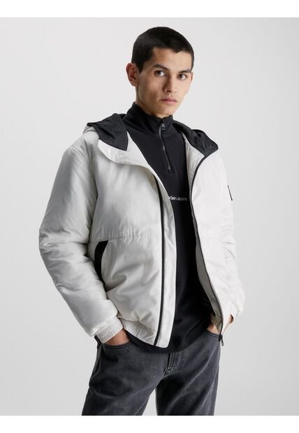 Cortavientos Acolchado En Poliéster Hombre Beige Calvin Klein