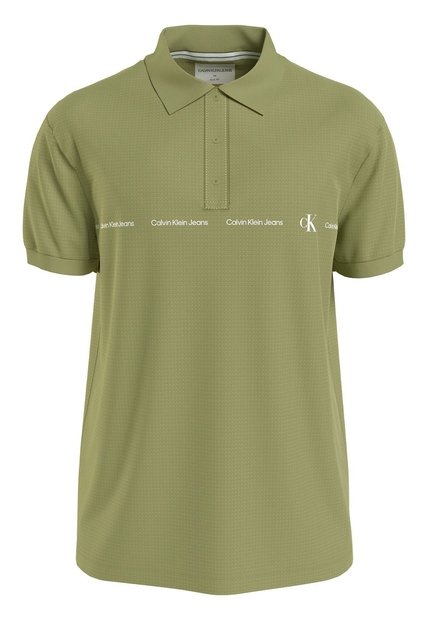 Polo Con Repetición De Logotipo Calvin Klein