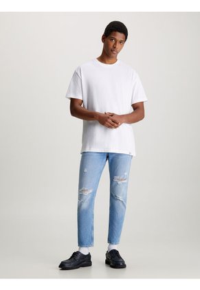 Dad Jeans Con Rotos Calvin Klein