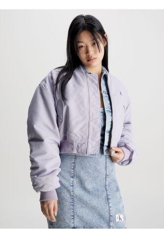 Chaqueta Morada Bomber Ligeramente Acolchada Para Mujer Calvin Klein Calvin Klein