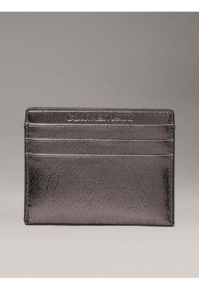 Tarjetero Gris Con Acabado Metálico Calvin Klein