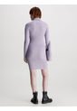 Vestido Morado De Punto Slim Con Cuello Tortuga Calvin Klein de Calvin Klein