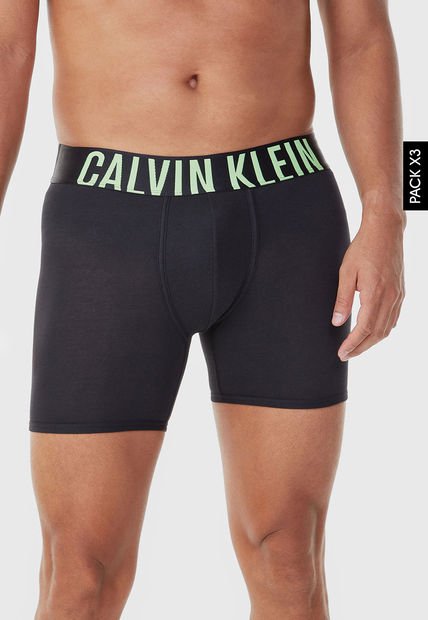 Bóxer x3 Verde-Amarillo Neón-Gris Calvin Klein