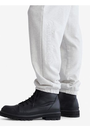 Jogger Gris Deportivo Con Logo En La Pierna Calvin Klein
