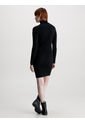 Vestido Negro De Punto Slim De Cuello Tortuga Para Mujer Calvin Klein de Calvin Klein