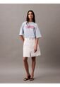 Camiseta Celeste Boxy Con Logotipo Calvin Klein de Calvin Klein