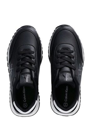 Tenis Negro Deportivos De Corte Bajo Con Cordones Calvin Klein