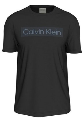 Camiseta Negra Con Logo En Caja Calvin Klein