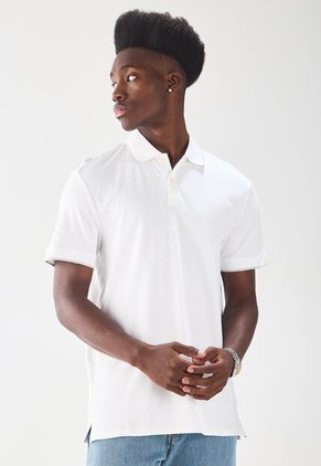 Polo Blanco-Gris Calvin Klein