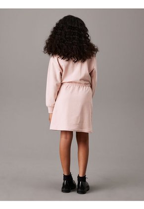 Vestido Rosado Estilo Saco Con Logo Para Niña Calvin Klein