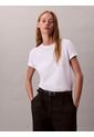 Camiseta Blanca Clásica Con Monograma Metalizado Calvin Klein de Calvin Klein
