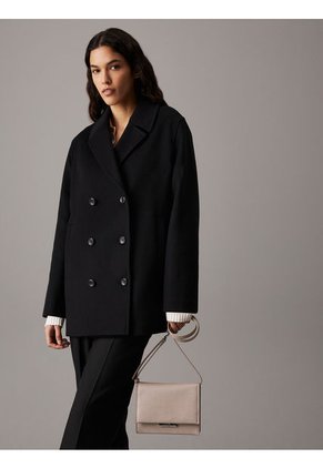 Bolso Gris Cruzado Saffiano Calvin Klein