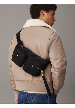 Bolso Negro Cruzado 2 En 1 Plegable Calvin Klein