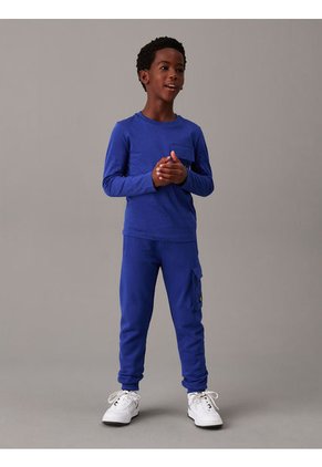 Pantalón Niño Azul De Chándal Holgado Cargo Calvin Klein