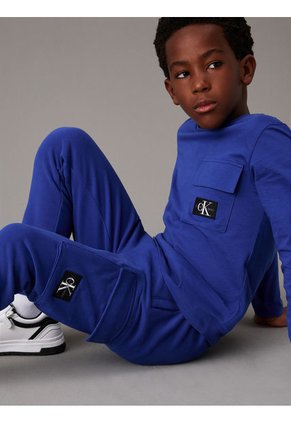 Pantalón Niño Azul De Chándal Holgado Cargo Calvin Klein