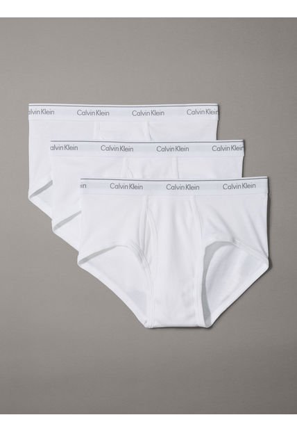 Pack Blanco De 3 Brief - Cotton Classics Calvin Klein