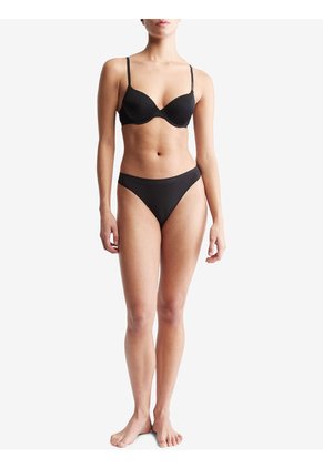 Pantie Negra Tipo Tanga Con Logo Calvin Klein