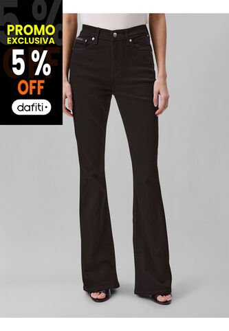 Jeans Negro De Corte Acampanado Con Talle Alto Calvin Klein Calvin Klein