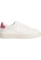 Tenis Beige Clásicos De Cuero Con Cordones Y Suela Cupsole Calvin Klein de Calvin Klein