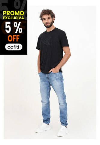 Jeans Azul Slim Taper Con Efecto Desteñido Calvin Klein Calvin Klein