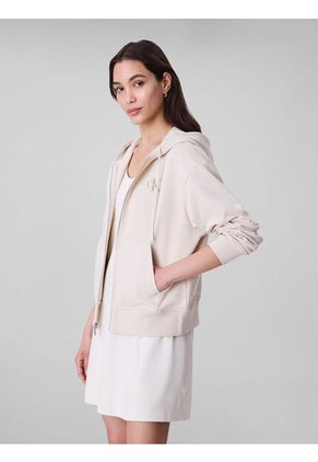 Buzo Beige Con Capota Y Cierre De Cremallera Calvin Klein
