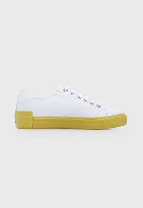 Tenis Lifestyle Blanco-Mostaza-Negro Calvin Klein Ess Vulcaniced Laceup