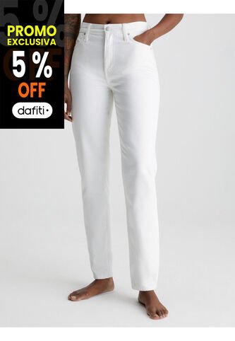 Mom Jeans Blancos Estrecho En El Tobillo Para Mujer Calvin Klein Calvin Klein
