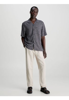 Camiseta Negro Boxy Con Estampado De Bolos Calvin Klein