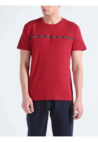Camiseta Roja Manga Corta Con Logo Tape Calvin Klein Calvin Klein
