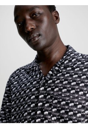 Camiseta Negro Boxy Con Estampado De Bolos Calvin Klein