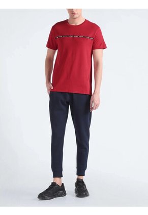 Camiseta Roja Manga Corta Con Logo Tape Calvin Klein