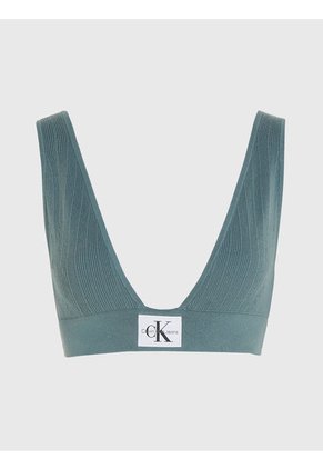 Top Verde De Punto De Algodón Para Mujer Calvin Klein