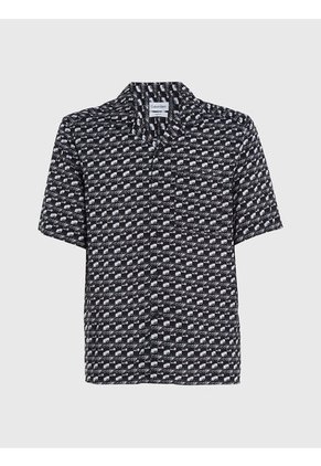 Camiseta Negro Boxy Con Estampado De Bolos Calvin Klein