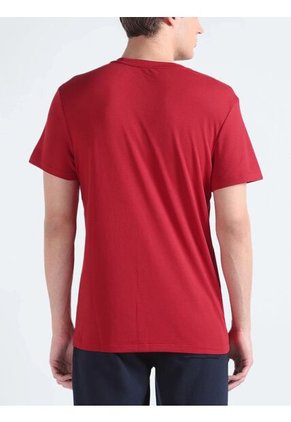 Camiseta Roja Manga Corta Con Logo Tape Calvin Klein