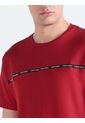 Camiseta Roja Manga Corta Con Logo Tape Calvin Klein de Calvin Klein