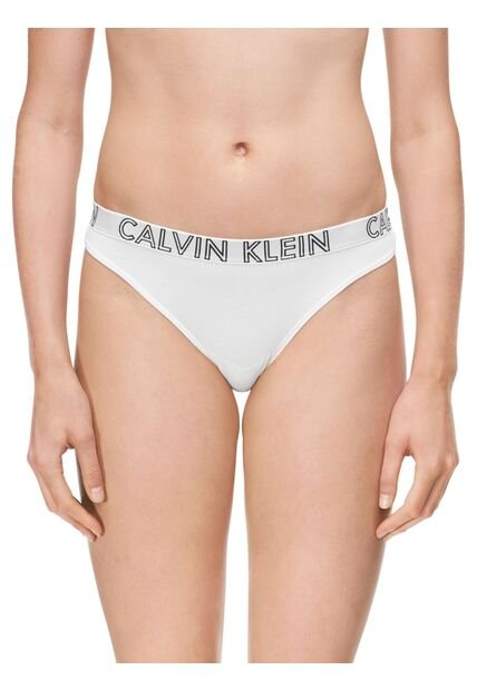 Pantie Blanco Tipo Tanga En Algodón Calvin Klein