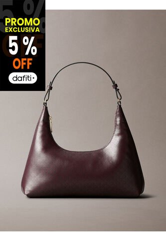 Bolso Café De Hombro Con Logo Monograma En Todo El Artículo Calvin Klein Calvin Klein