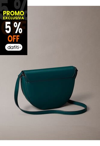 Bolso Azul Saddle Con Monograma Grabado Calvin Klein Calvin Klein