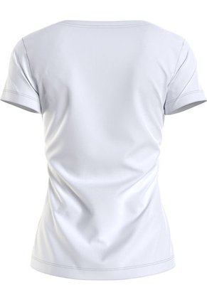 Camiseta Slim Con Cuello V Blanco Mujer Blanco Calvin Klein