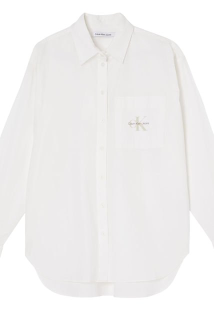 Camisa Con Logo Blanco Calvin Klein