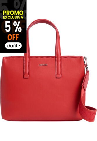 Bolso Rojo Tote Pequeño Calvin Klein Calvin Klein