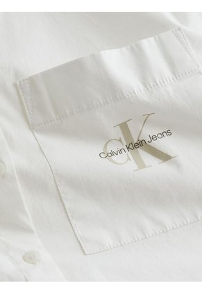 Camisa Con Logo Blanco Calvin Klein