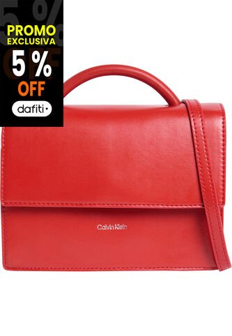 Bolso Rojo De Mano Con Solapa Calvin Klein Calvin Klein