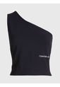 Top Negro De Punto Milano Con Hombro Descubierto Calvin Klein de Calvin Klein
