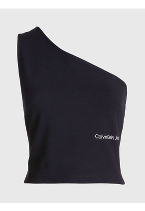 Top Negro De Punto Milano Con Hombro Descubierto Calvin Klein