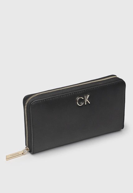 Billetera Negro-Dorado Calvin Klein