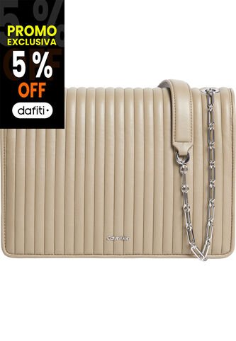 Bolso Beige Con Solapa Acolchado Calvin Klein Calvin Klein