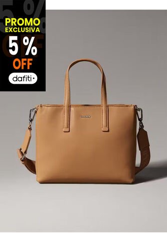 Bolso Beige Tote Pequeño Calvin Klein Calvin Klein